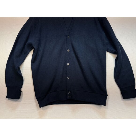Arrow Tournament Mens Cardigan Sweater Size XLT Blue Grandpacore Stretch - Picture 4 of 10